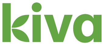 The word kiva is written in green letters on a white background.