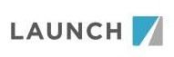 A logo for a company called launch with a blue triangle.