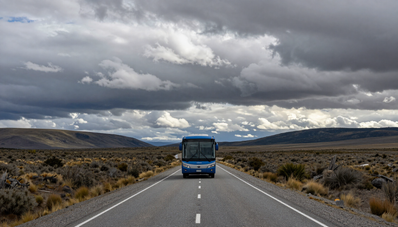 Ruta patagónica recorrida por un bus Sportman