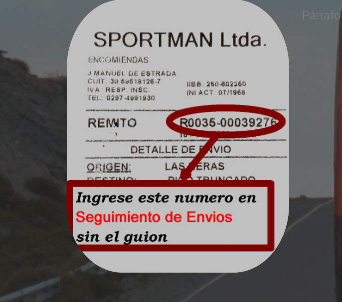Servicio de encomiendas de Transportes Sportman en Santa Cruz