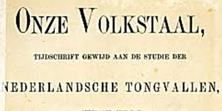 Cover van het boek Onze Volkstaal; Nederlandsche Tongvallen