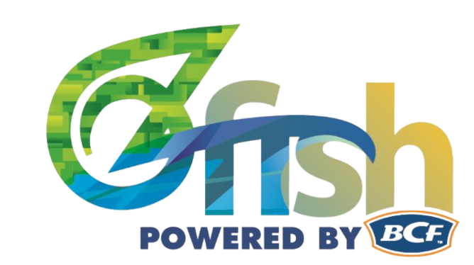 A logo for a company called fish powered by bcf