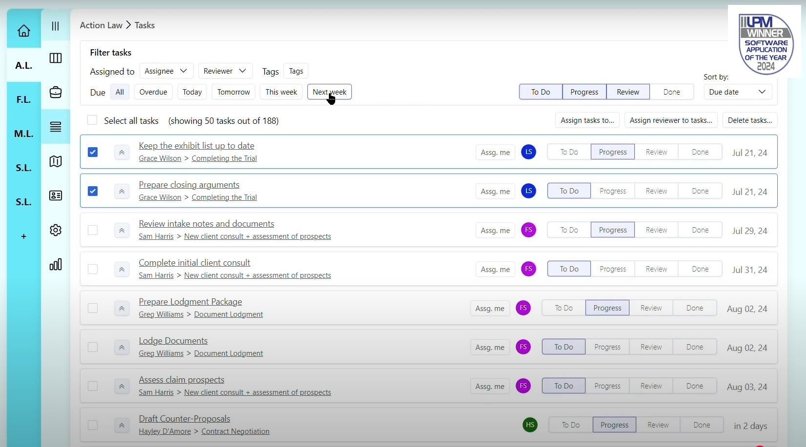 Hivelight Legal Project Management
