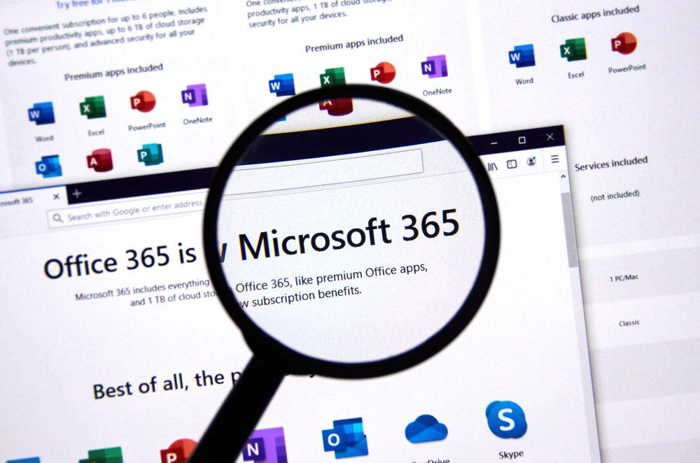 Magnifying glass over a webpage highlighting 