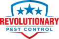 revolutionary pest control shows a shield with three stars on it.