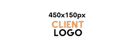 Placeholder for client logo, with text 