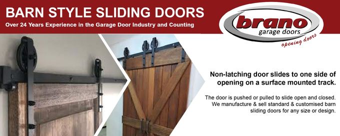 banner advertisement for brano industry doornaments