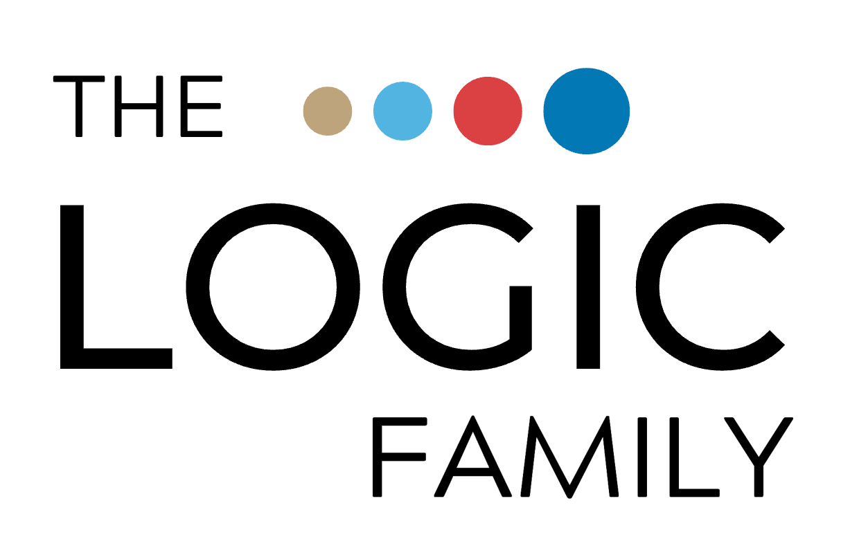 The Logic Family logo: black text with colorful dots above the word 