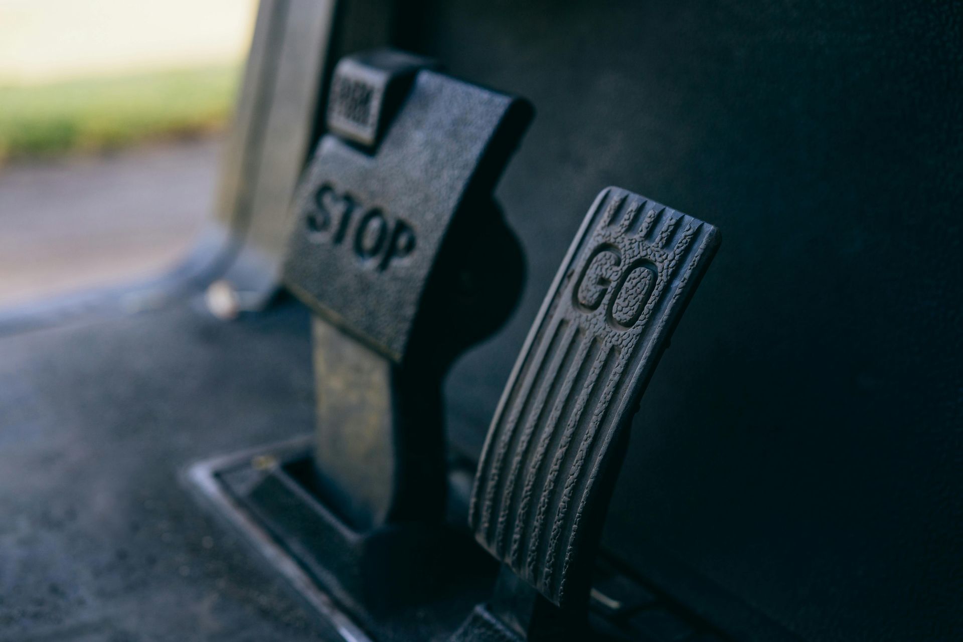 A close up of a stop and go pedal on a car.  | Jack Jr’s Auto Repair