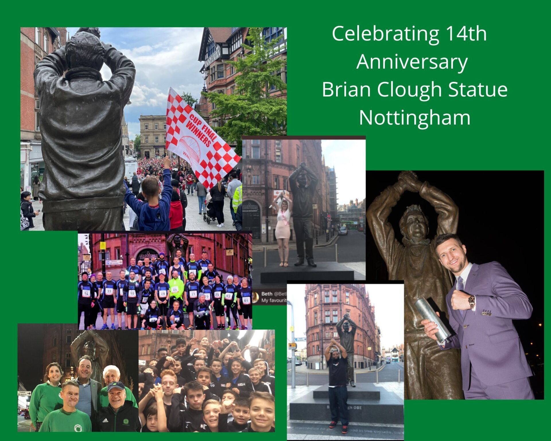 Clough Statue Selfies