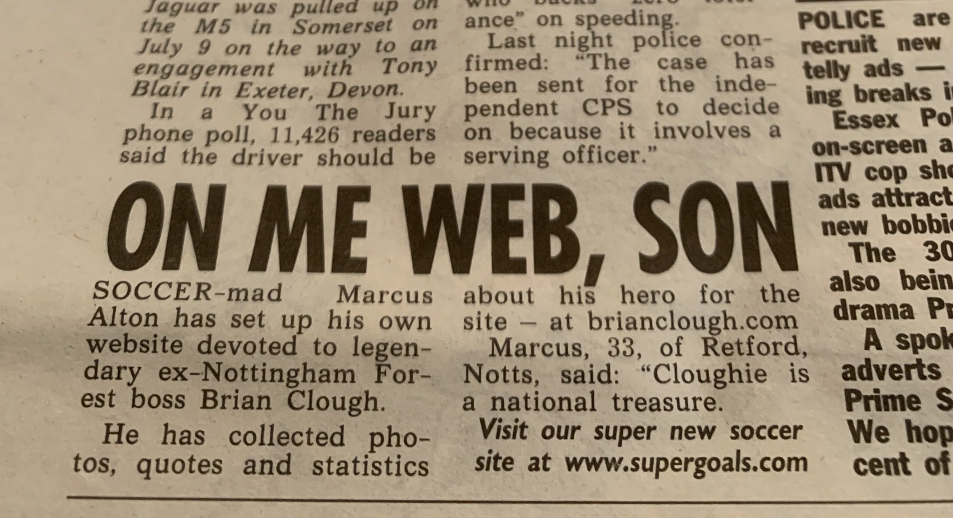 Clough clipping
