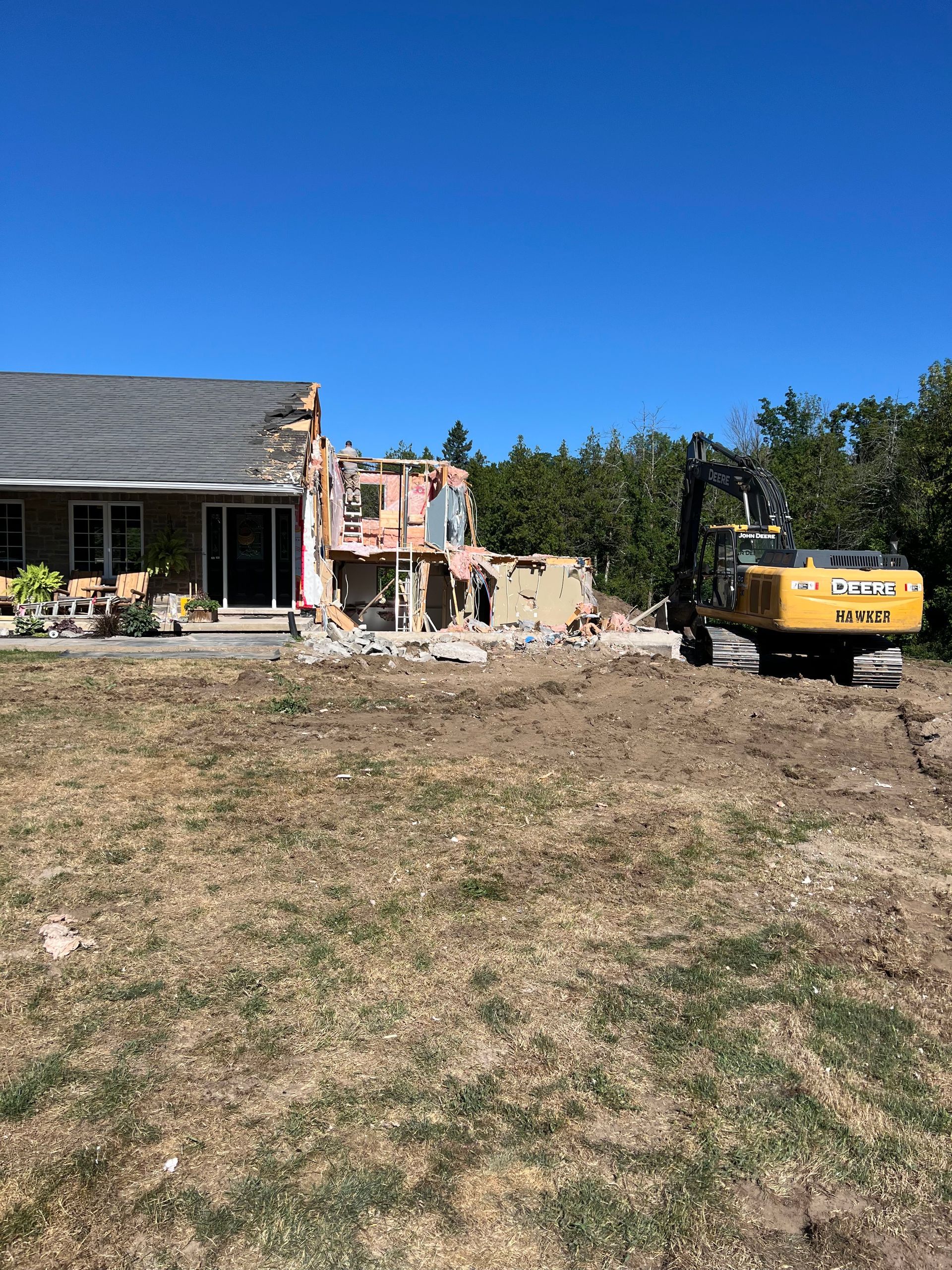 Demolition in progress at Belleville home