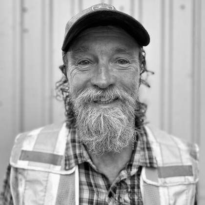 Derek Hawker headshot in black and white