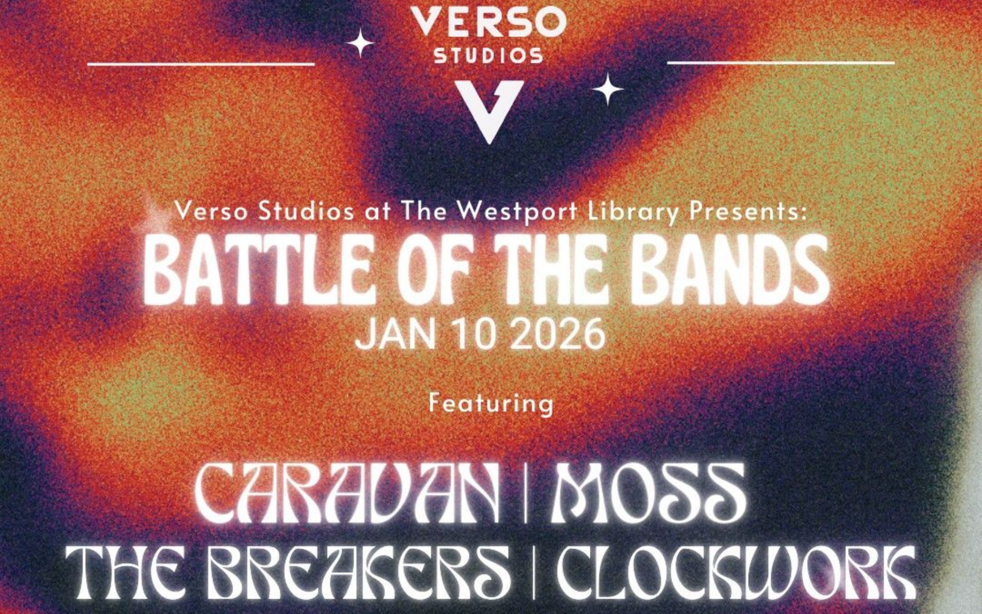 Verso Studios at The Westport Library Presents First-Ever Battle of the Bands