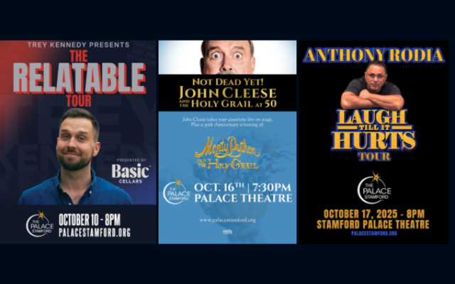 Three Nights of Laughs: Fall Comedy at The Palace Theatre Stamford starts October 10 .