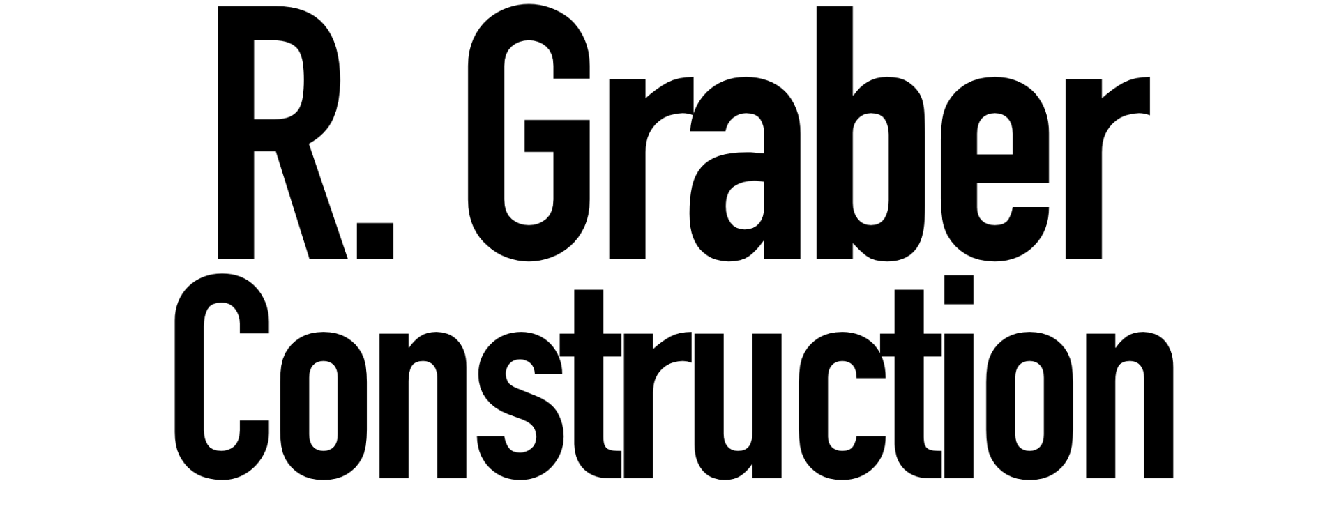 R. Graber Construction logo in black text on a white background
