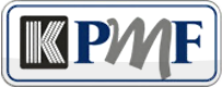 KPMF logo in black, blue, and gray on a white background