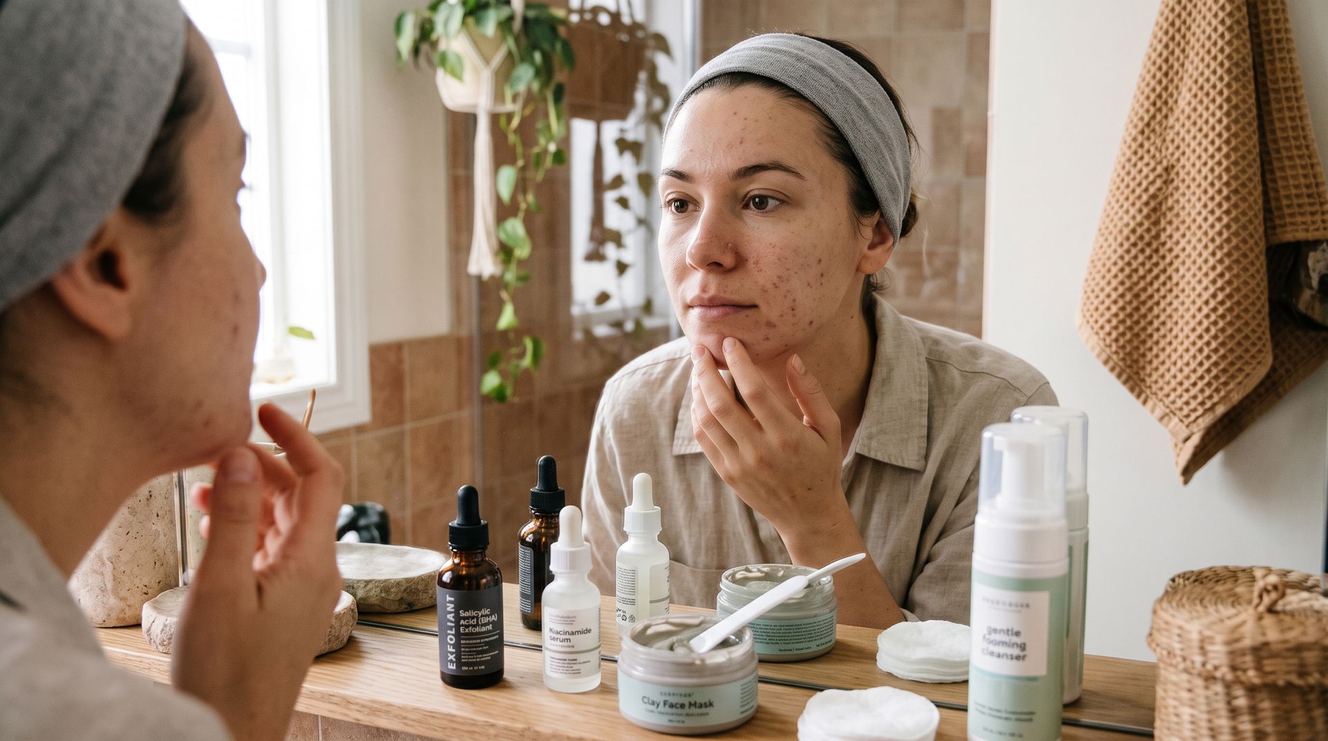 Clear, smooth skin around the nose after a congested skin treatment