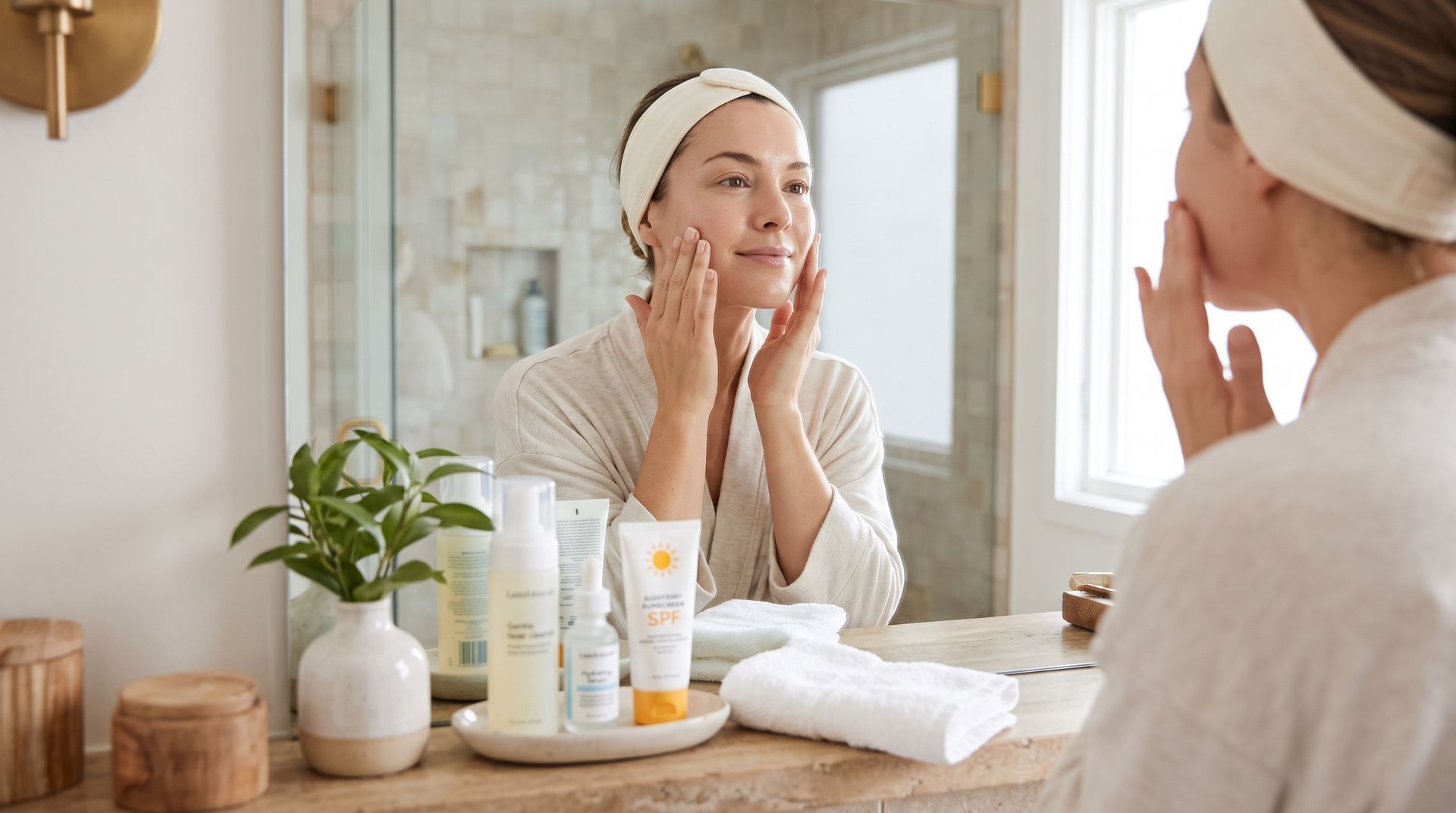 Bright, even skin after dermaplaning with a chemical peel