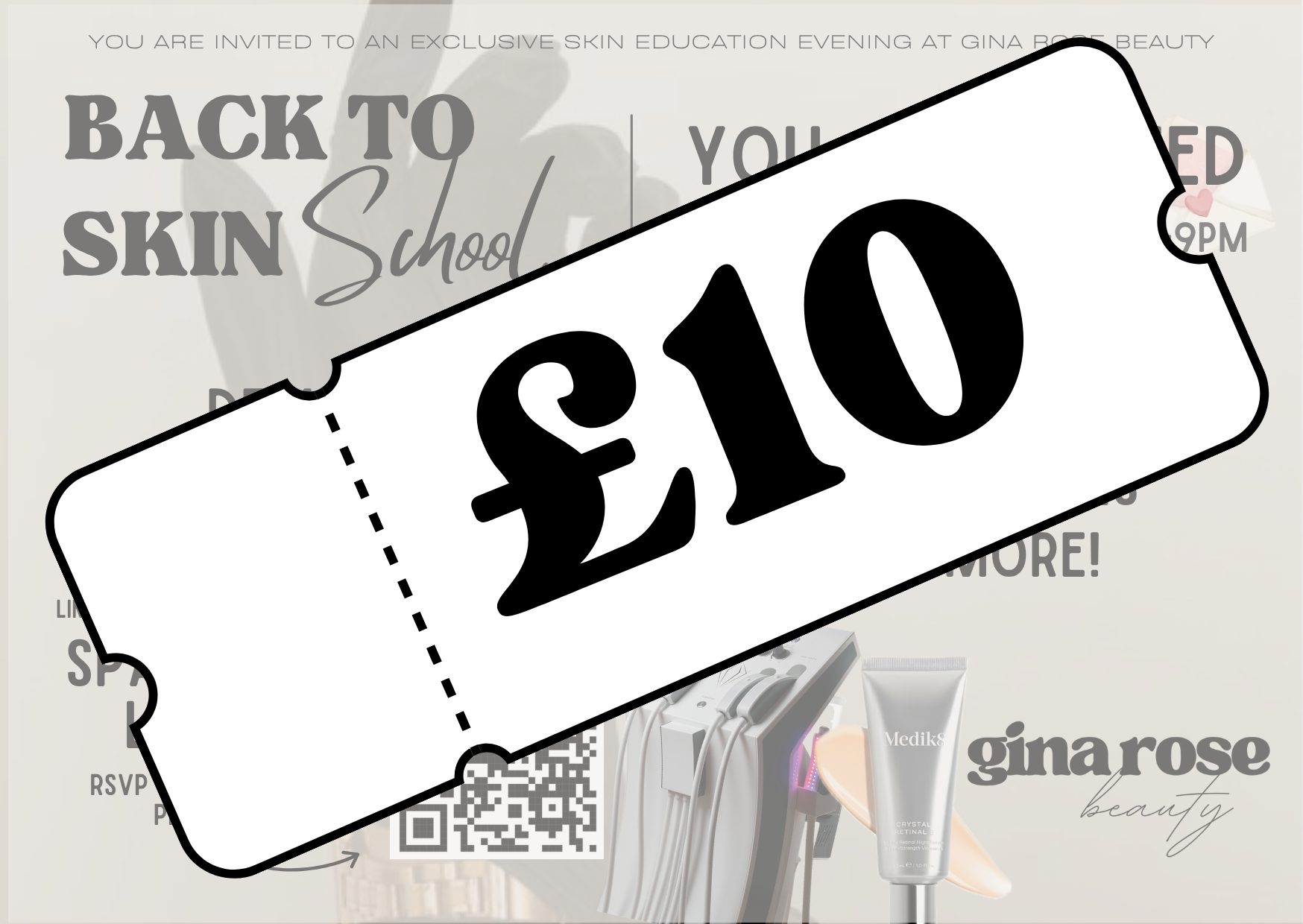 BACK TO SKIN SCHOOL ? Skin School Bag Ticket