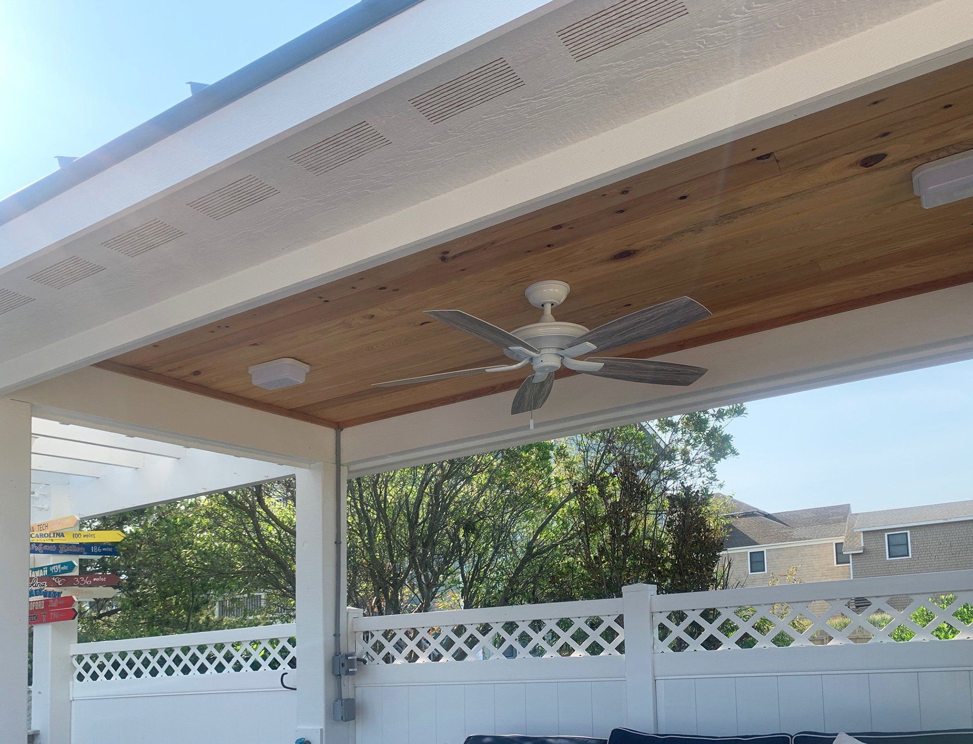 Ceiling of the cabana