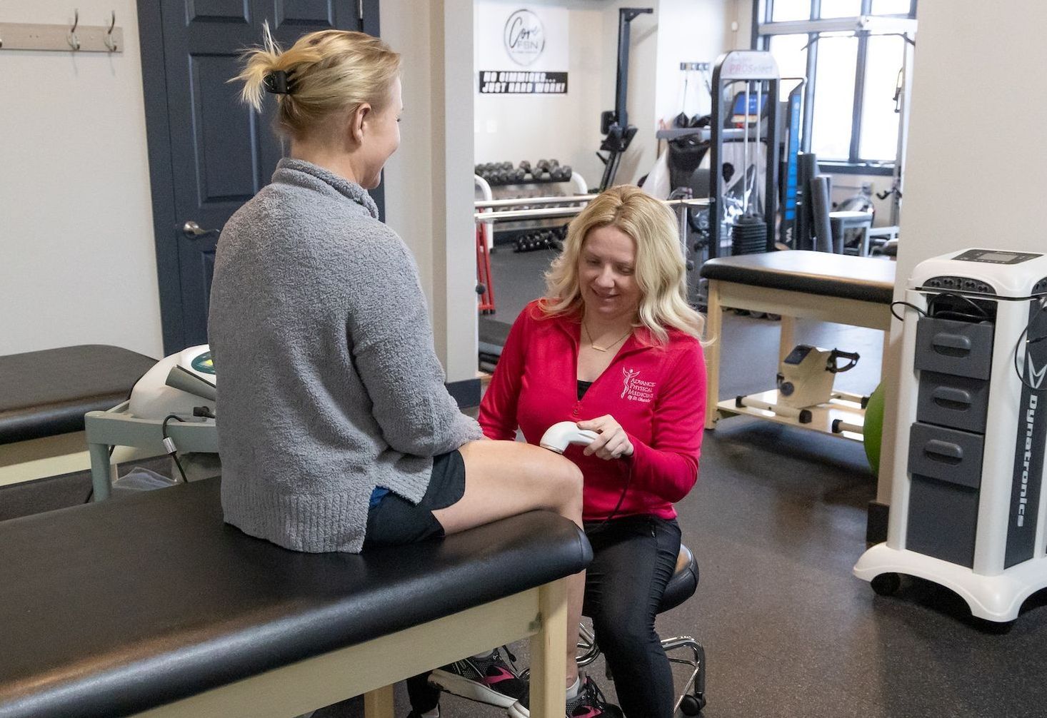 Physical Therapist performing physical therapy services on a patient in St. Charles