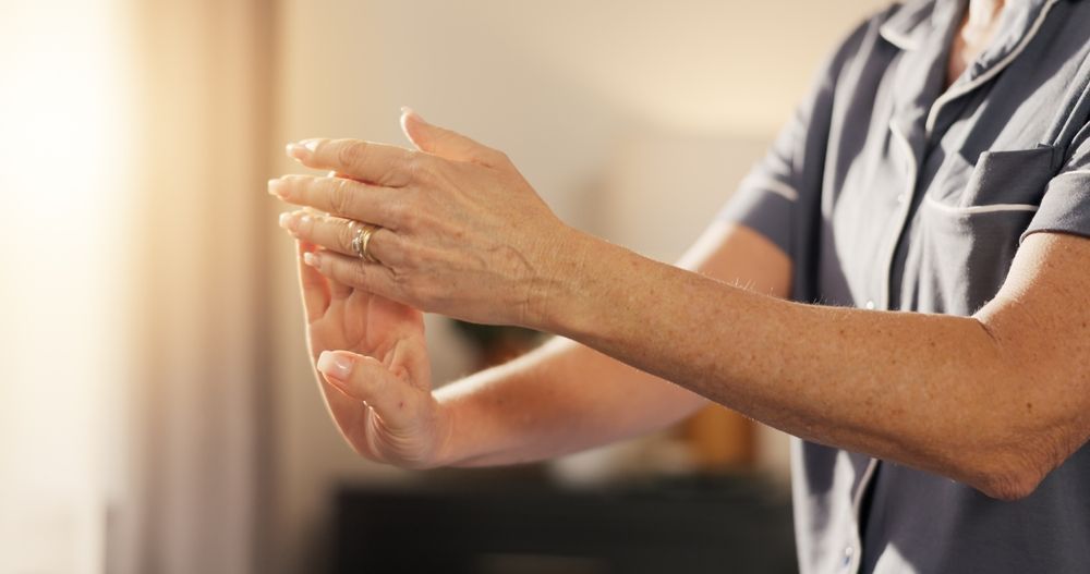 wrist flexor stretch to ease typing strain