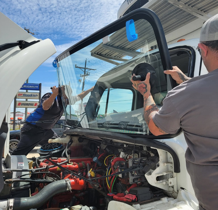 Freightliner With Professional Windshield Replacement | Acadiana Glass & Tire