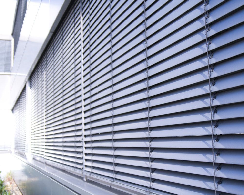 Architectural Facade Adorned with Numerous Blinds — Blinds in Gold Coast, QLD