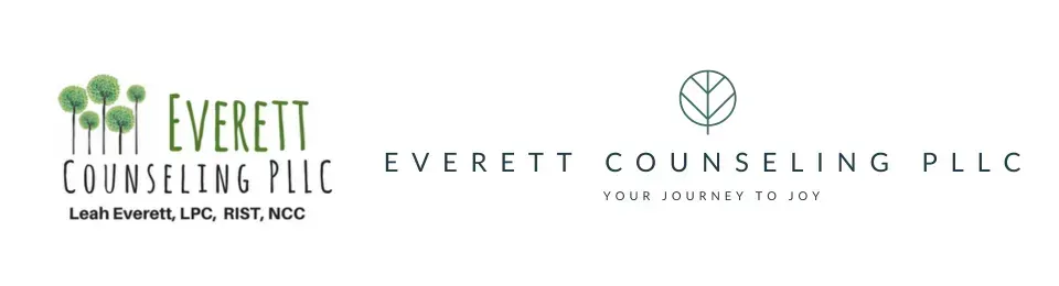 Everett Counseling PLLC logo with green tree icon and gray text on a white background