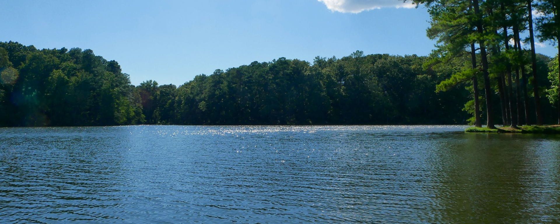 View of City Lake  in the city of Dickson, TN

