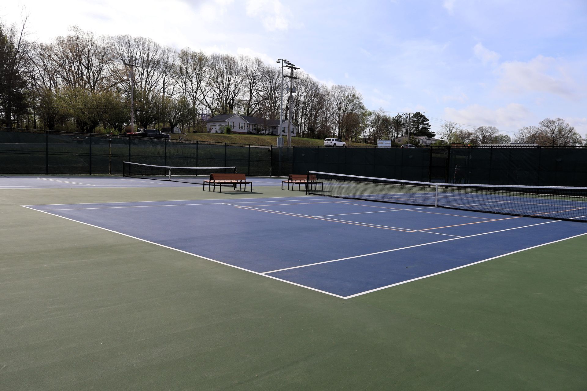 View of Tennis and Pickleball courts at J Dan Buckner Park in the city of Dickson, TN 