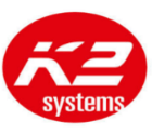 Das Logo von K2 Systems ist ein roter Kreis auf weißem Hintergrund.