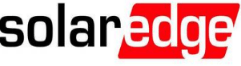 Ein rot-schwarzes Logo für Solaredge auf weißem Hintergrund