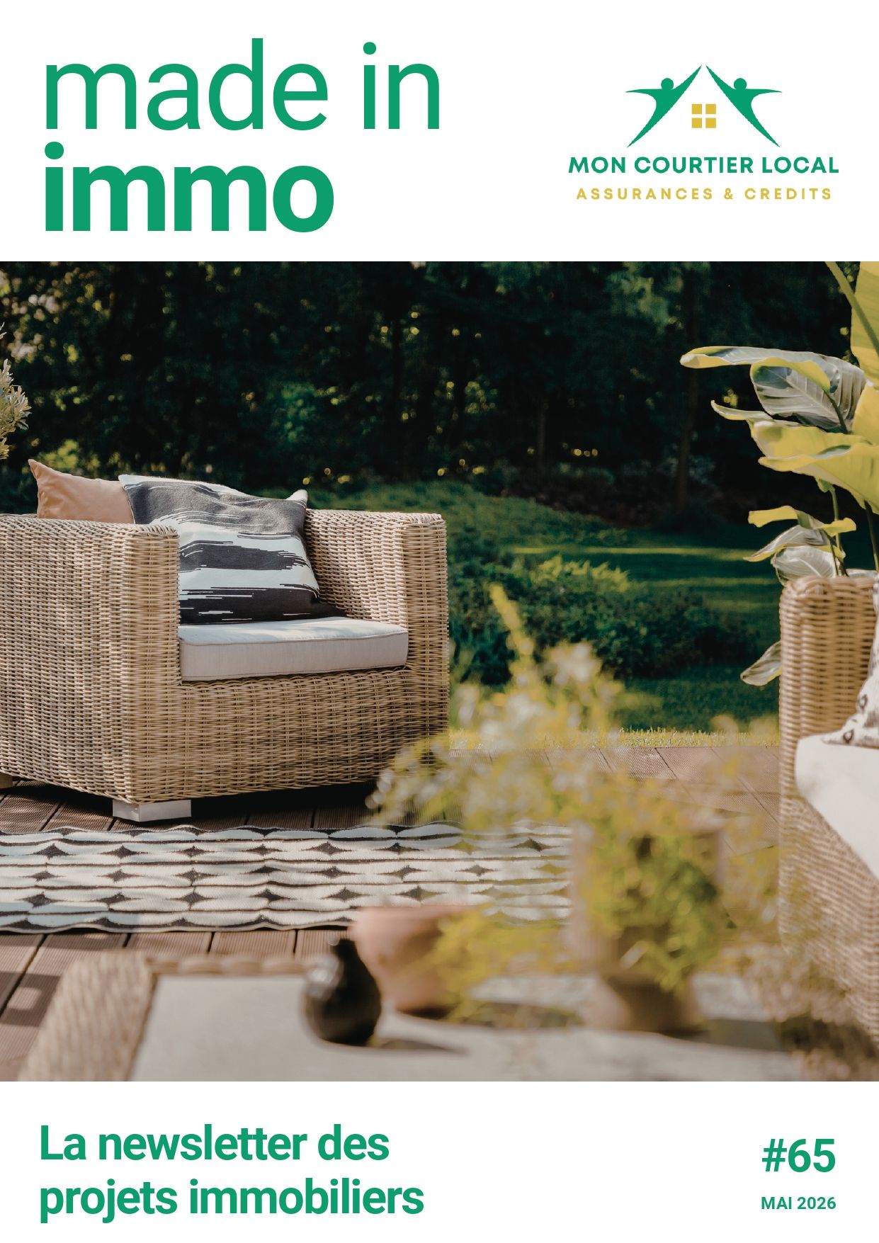 Couverture made in immo Mai 2026, Mon Courtier Local, expert en crédits et assurances à Montsalvy, Cantal et Aveyron