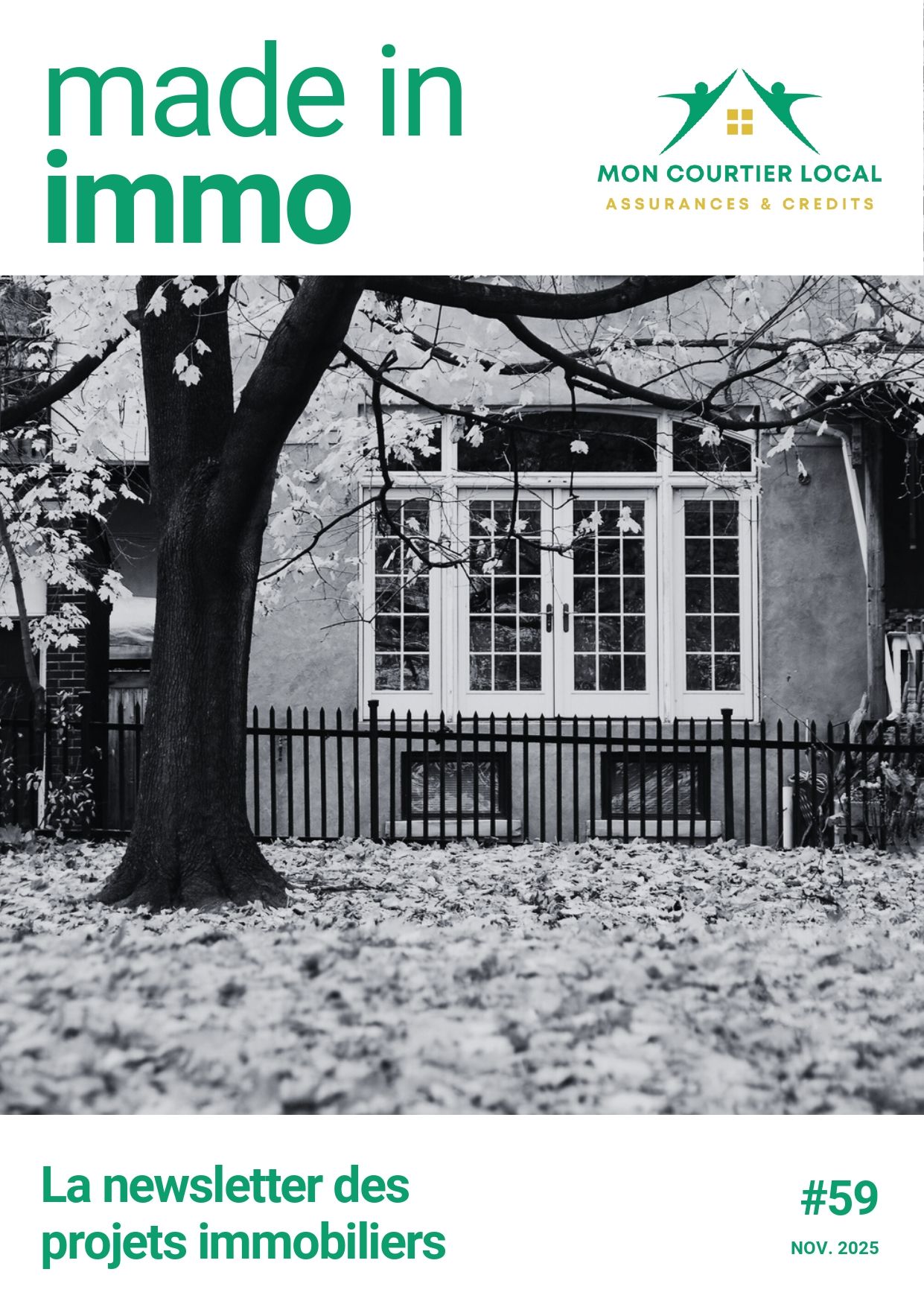 Couverture made in immo novembre 2025, Mon Courtier Local, expert en crédits et assurances à Montsalvy, Cantal et Aveyron