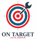 A red , white and blue logo on a white background.