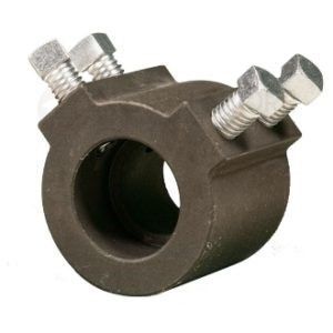 Black coupling with bolts. Black coupling with bolts.