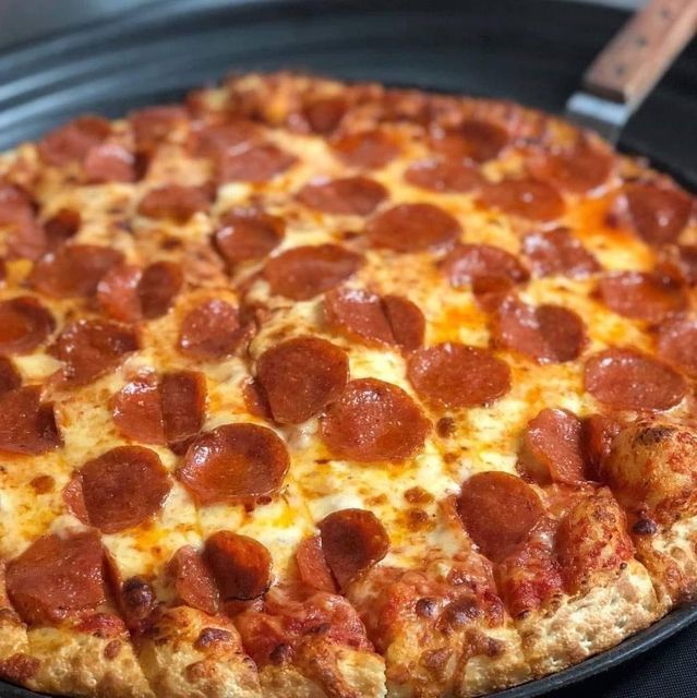 Pepperoni Pizza at Fast Eddie's in Port Clinton, OH