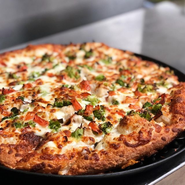 White Pizza at Fast Eddie's in Port Clinton, OH
