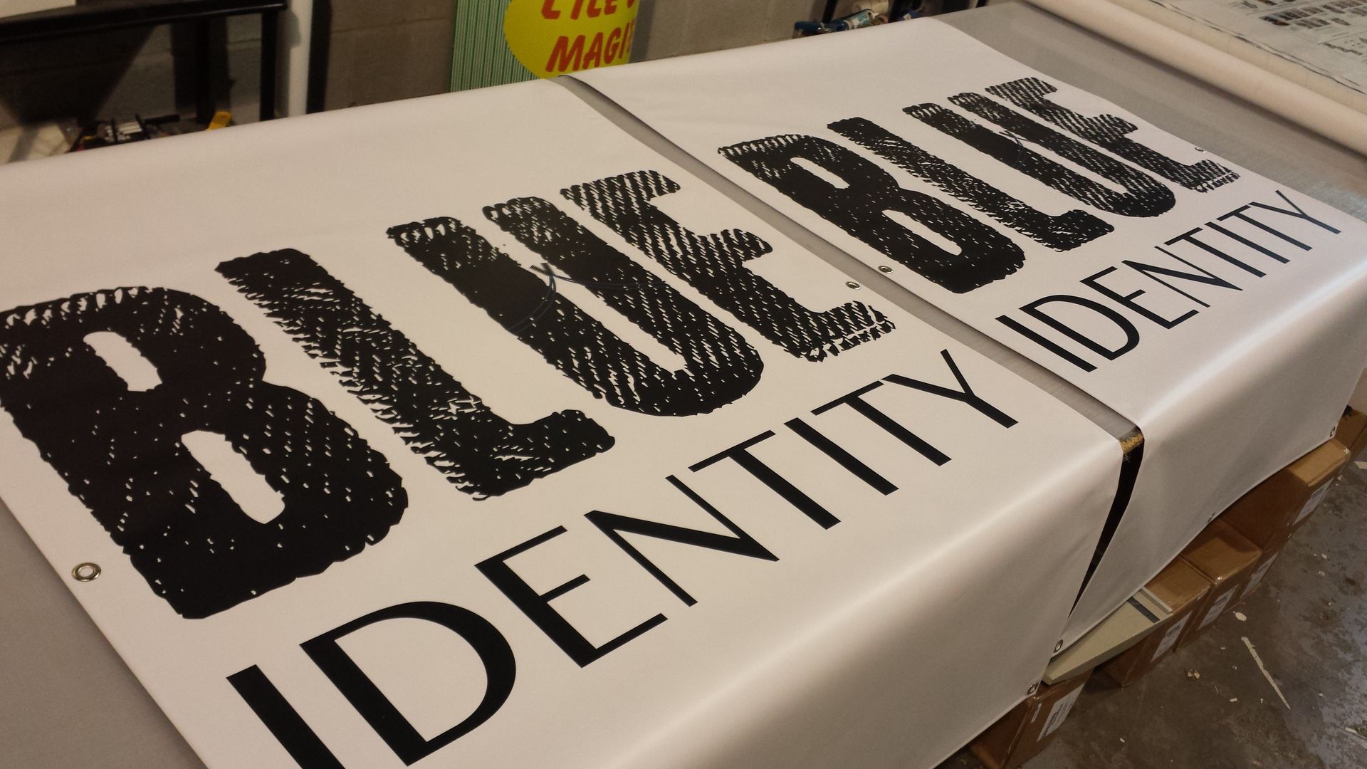 Two banners with