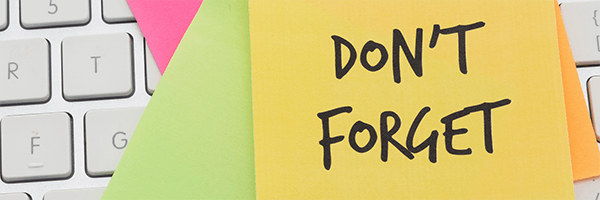 dont forget sticky note