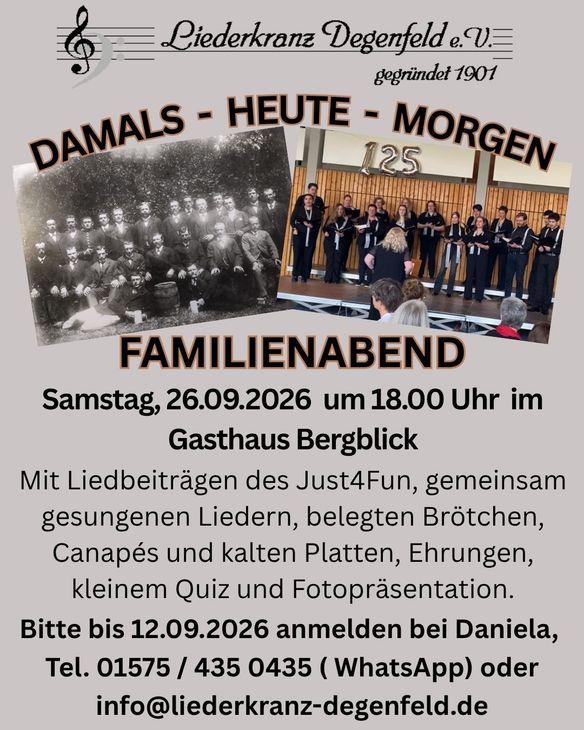 Singen und Grillen an der evangelischen Kirche Degenfeld am 28.06.26 um 16.00 Uhr