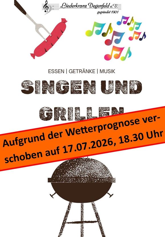 Singen und Grillen an der evangelischen Kirche Degenfeld am 28.06.26 um 16.00 Uhr