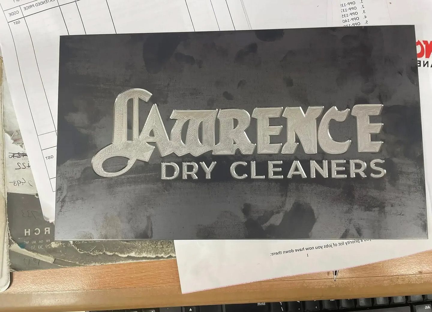 Retail Storefront Engraved Sign