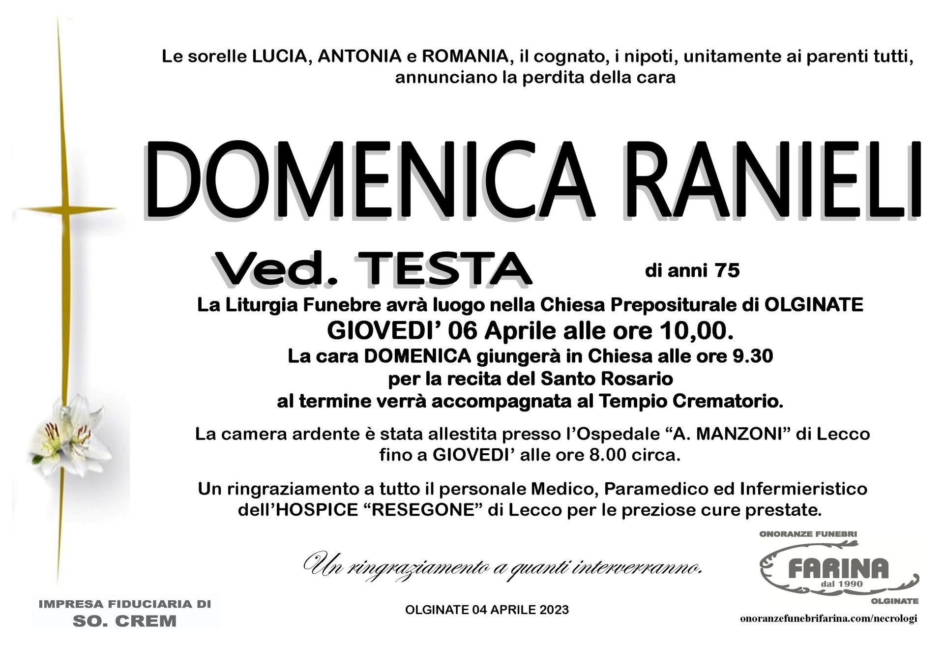domenica ranieli
