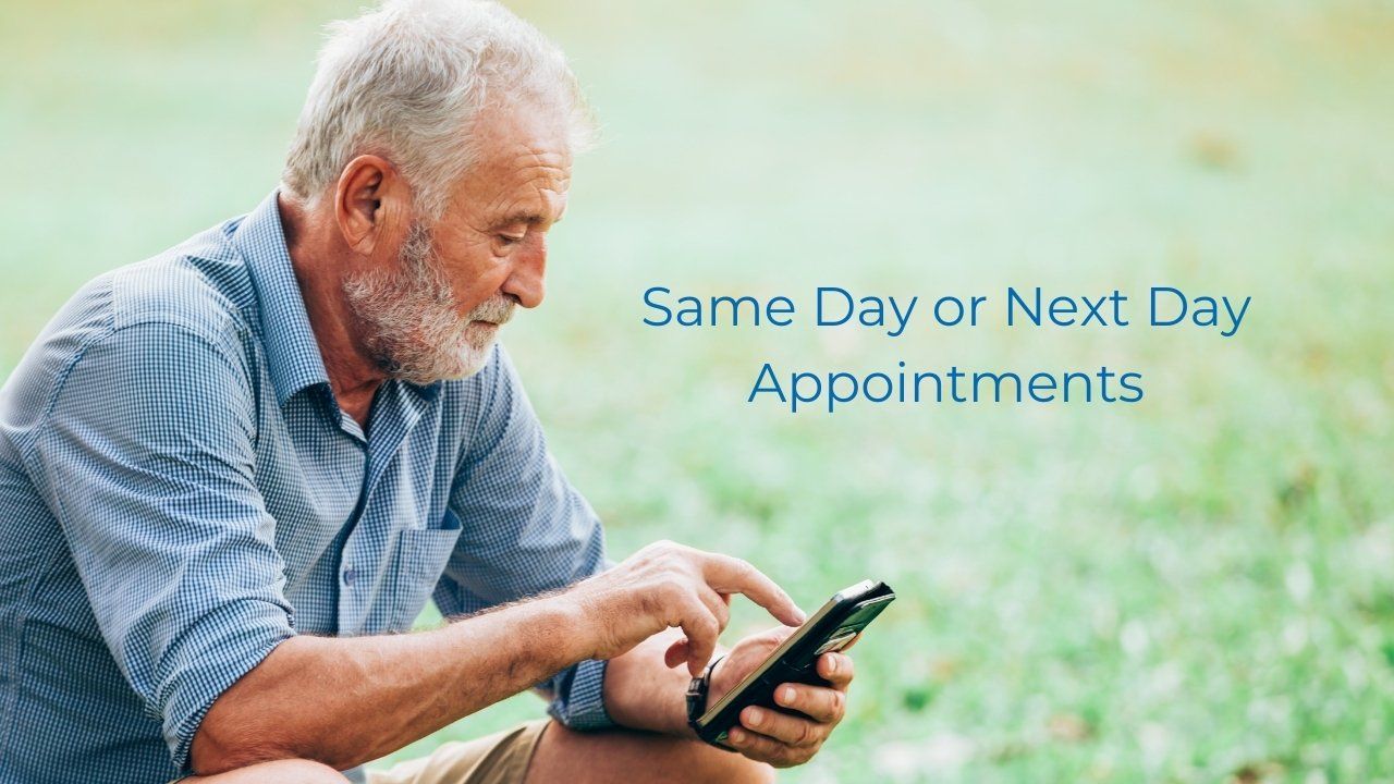 Senior person calling San Diego Docs for a same-day or next day doctors appointment.