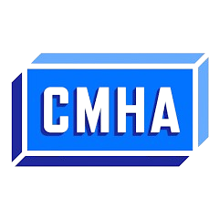 A blue, three-dimensional block logo featuring the white, bold letters 