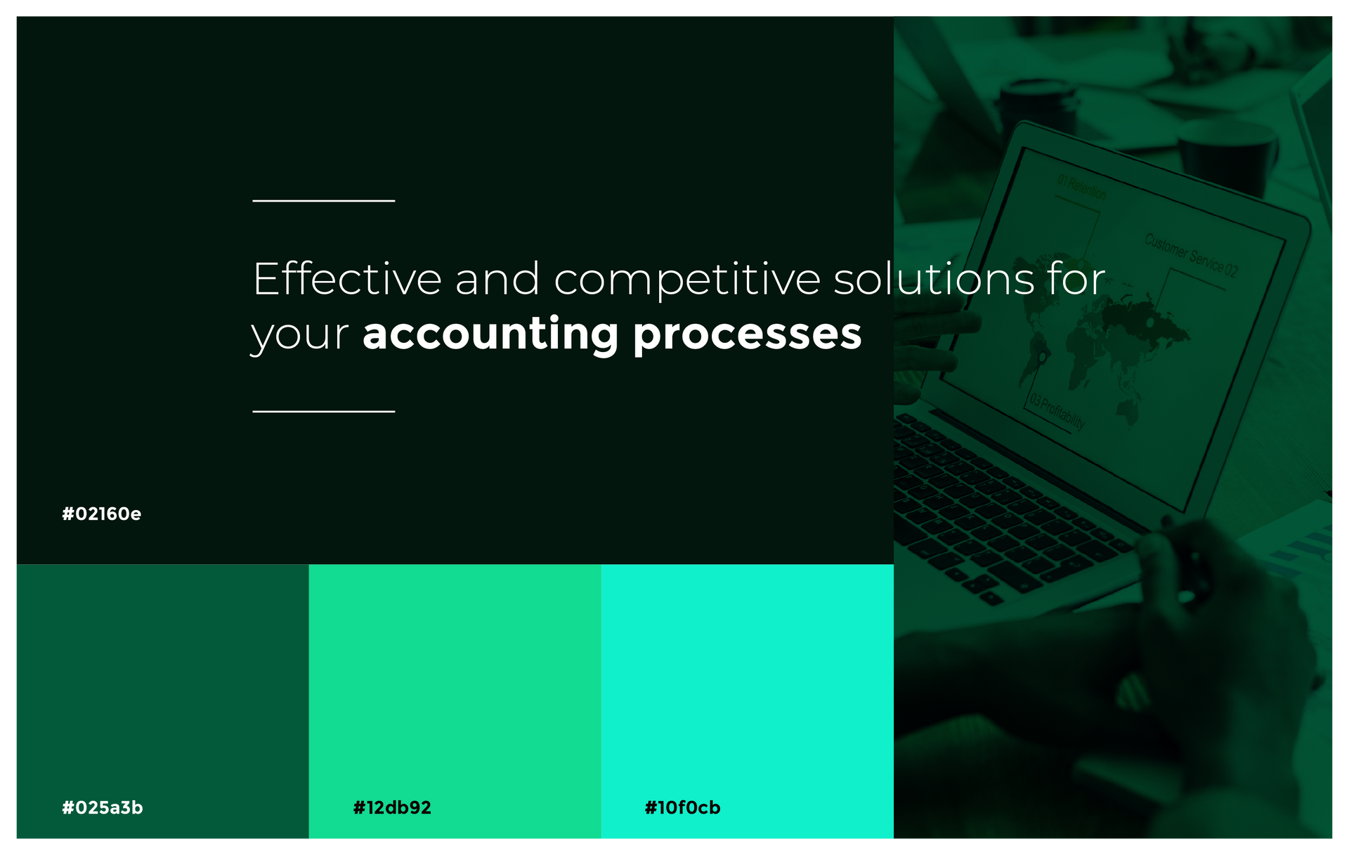 A marketing slide with the text 