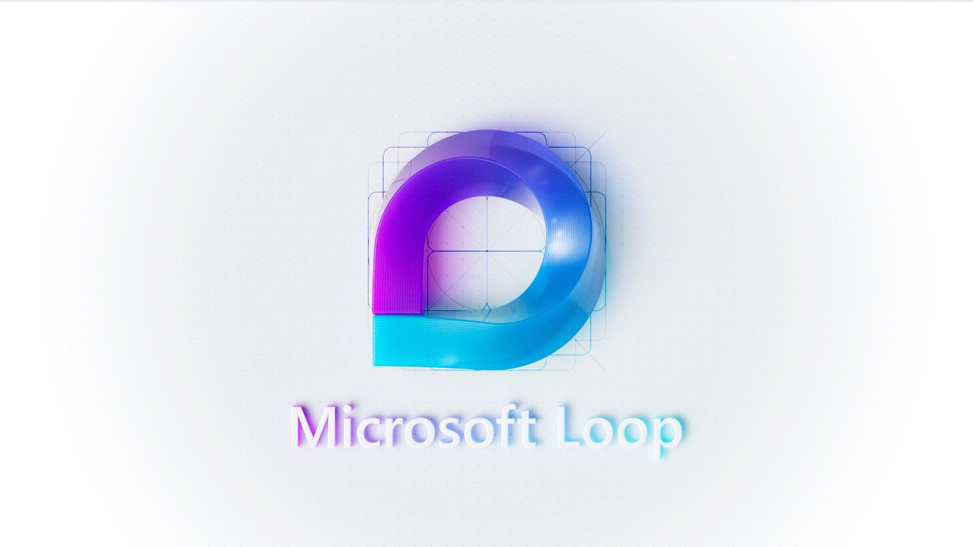 The Microsoft Loop logo, a stylized 3D loop in shades of purple and blue, set against a plain white background.